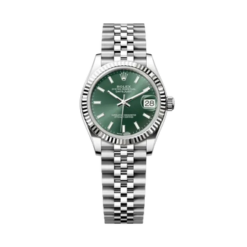 Datejust Oyster 31mm – Green Dial in White Gold & Steel