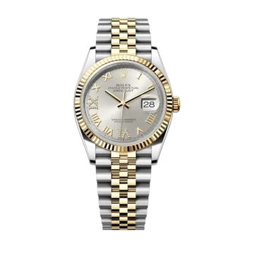 Datejust Oyster 36mm Yellow & White Gold Silver Dial