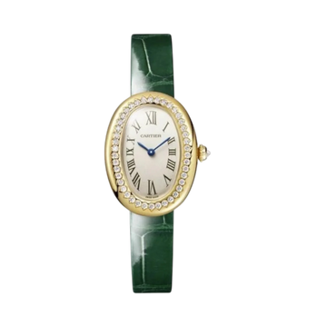 Baignoire Small Model Watch Quartz Green Alligator Strap