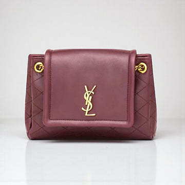 YSL Mini Nolita Bag in Red Chevron Quilted Leather