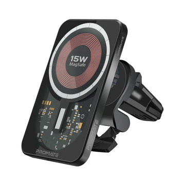 PROMATE LucidMount 15W MagSafe Transparent Car Wireless Charger