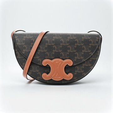 Celine Besace Cuir Triomphe Bag Canvas 14x21x6cm