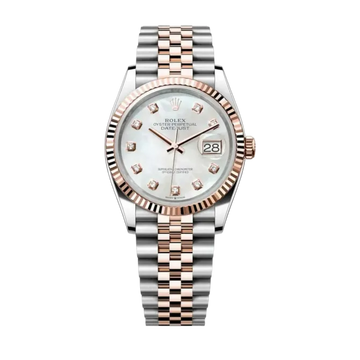 Datejust Oyster 36mm White & Rose Gold Mother of Pearl Dial