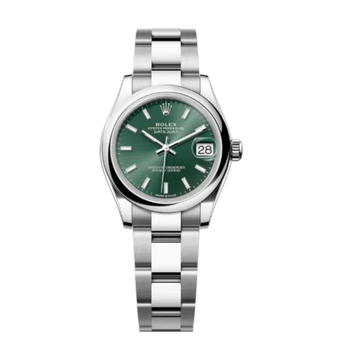 Datejust 31mm – White Gold, Green Dial, Self-Winding Steel