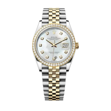 Datejust Oyster 36mm Two-Toned Stainless Steel Zircon