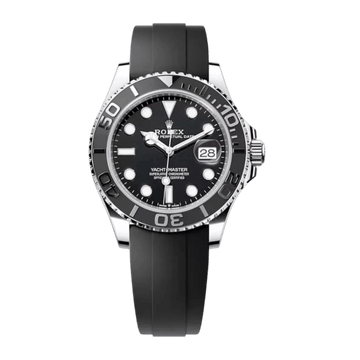Yachet Master 41mm Stainless Steel Watch with Rubber Strap