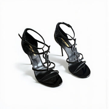 YSL Cassandra Logo Heels, 4" Heels, Patent Leather, Box Damaged