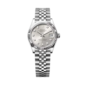 Datejust Oyster 31mm – Silver Zircon Dial with White Gold & Steel