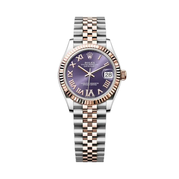 Datejust Oyster 31mm – Purple Dial with White & Rose Gold