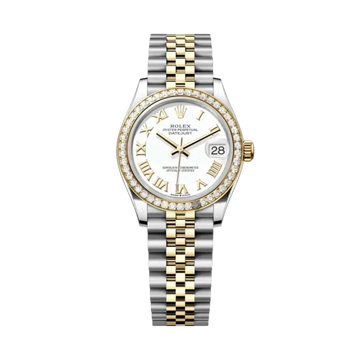 Datejust Oyster 31mm – White Dial with Gold, Steel & Zircon