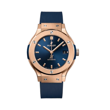 Classic Fusion Titanium Diamonds 33mm Navy Blue Rubber Strap