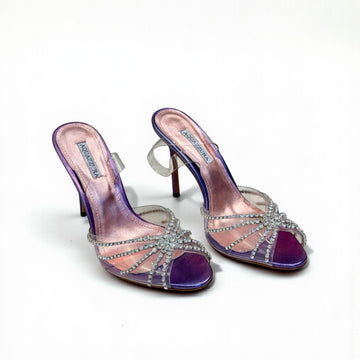 Aquazzura Heels, Dermal Outsole, 4.5" Heels, Leather & Stitch Issues, Damaged Box