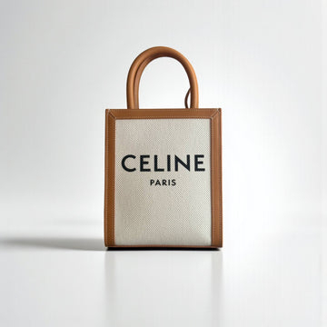 Celine Mini Vertical Cabas Triomphe Canvas 20x16.5x5cm