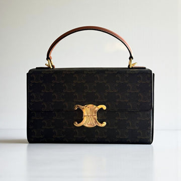 Celine Box Triomphe Bag Canvas 13x23x5cm
