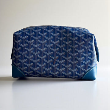 Goyard Bowling 25 Toiletry Bag Sky Blue Goyardine Canvas 13x23x12cm