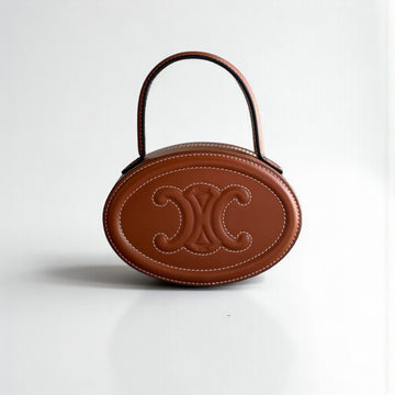 Celine Oval Minaudiere Triomphe Mini Bag Calfskin 10x14.5x5.5cm