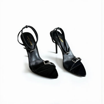 YSL Claude Patent Leather Heels, 4.5" Heels, Box Damaged