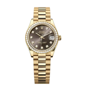 Datejust Oyster 31mm – Brown Zircon Dial with Yellow Gold & Steel