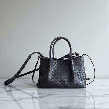 Bottega Veneta Small Pinacoteca Bag Black Intrecciato Leather 24cm