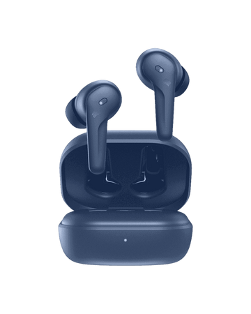 Moxedo True Wireless Earbuds S5 Bluetooth 5.4 ENC Technology 7 Hours Playing Time 300 mAh Charging Case with Built-in 4 Powerful Microphones (Blue)