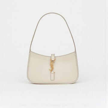 YSL Mini LE 5 À 7 Blanc Vintage Smooth Leather 19cm Bag
