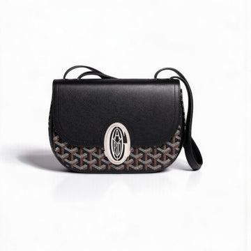 Goyard 233 Bag 25cm Black Canvas & Calfskin
