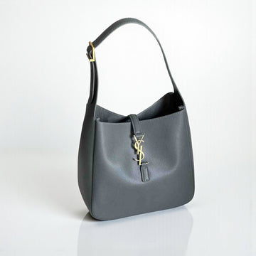 YSL Le 5 A 7 Gray Suede Iconic 22cm Bag