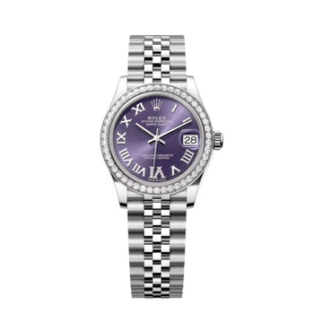 Datejust Oyster 31mm – Purple Dial with White Gold & Steel