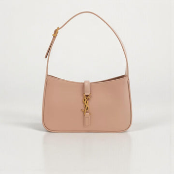 YSL Le 5 À 7 Pink Smooth Leather Hobo Bag 23cm