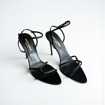 YSL Silk Satin Pointed Heels Sandals, 4.5" Heels, Satin Sandal Strap, Box Damaged