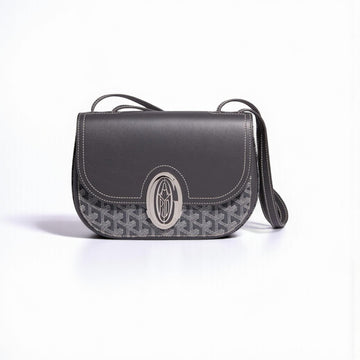 Goyard 233 Bag 25cm Grey Canvas & Calfskin