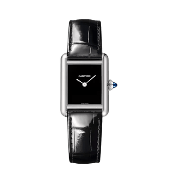 Tank Must de Cartier Watch Small Model with Black Strap