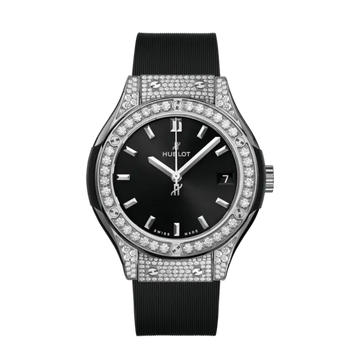 Classic Fusion Titanium Pavé 33mm Steel Zircon Strap