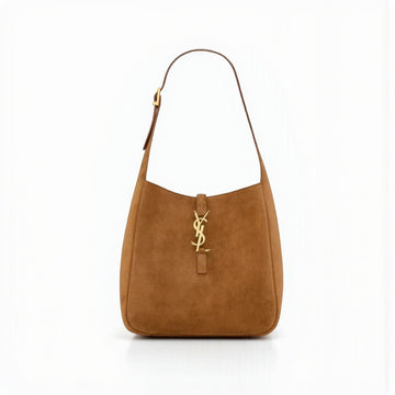 YSL Le 5 A 7 Caramel Cognac Suede 22cm Bag