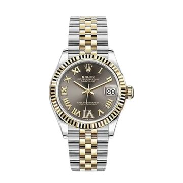 Datejust 31mm – Dark Grey Dial, Two-Toned Stainless Steel, Zircon