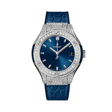 Classic Fusion Pavé 33mm Alligator Leather Strap