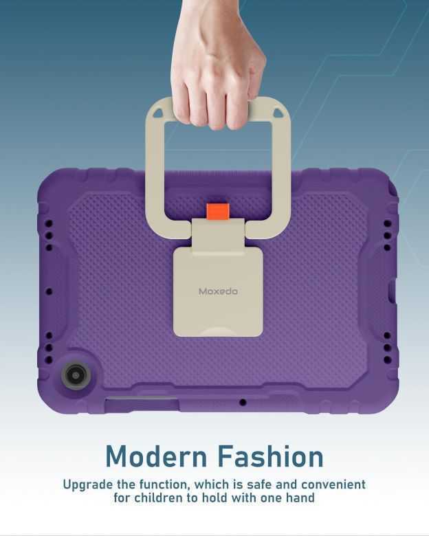 Moxedo Rugged Protective EVA Foam Silicone Kids Case Cover, Shockproof Foldable 360 Rotatable Stand Handle Grip with Pencil Holder Compatible for Apple iPad 10