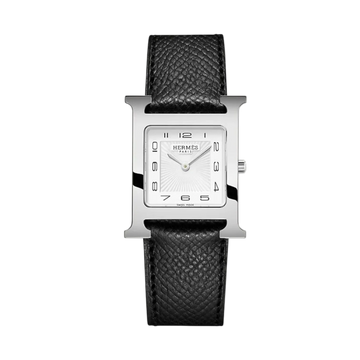 Heure H Watch Medium Model – 30mm Steel with Leather Strap