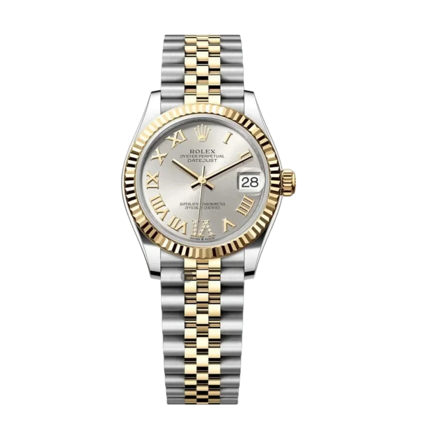 Datejust Oyster 31mm – Silver Dial with Yellow & White Gold