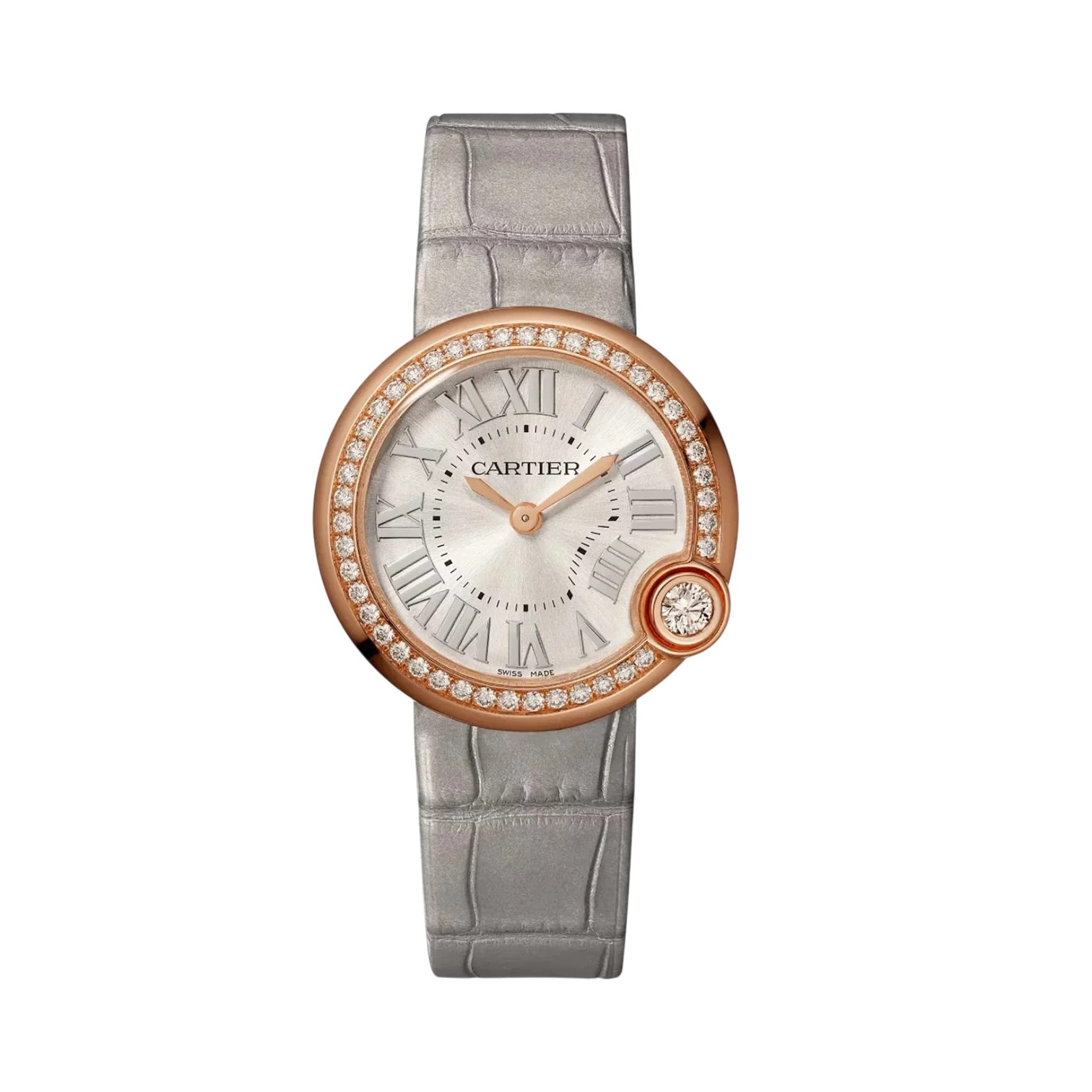 Ballon Blanc de Cartier 30mm Quartz Stainless Steel Zircon