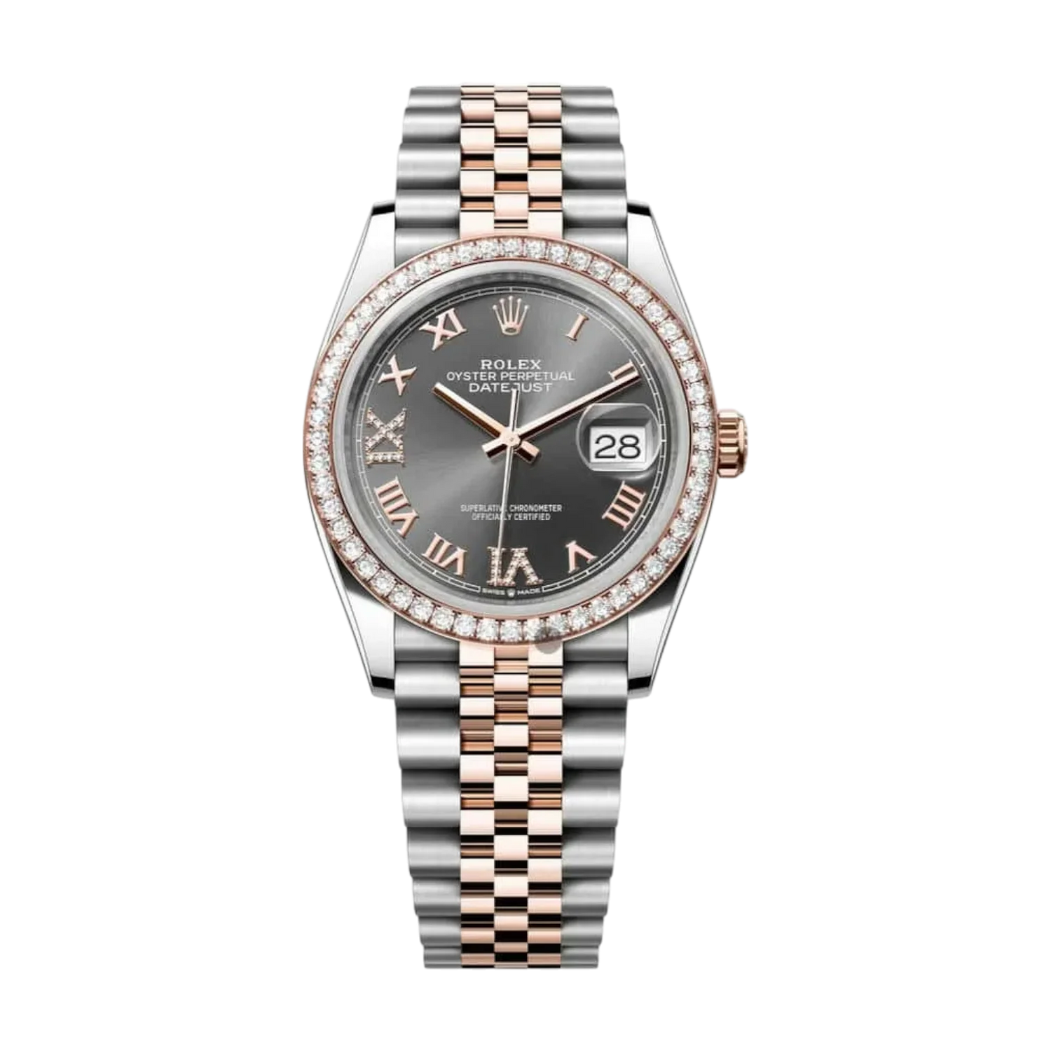 Datejust Oyster 36mm – Stainless Steel, Zircon Elegance