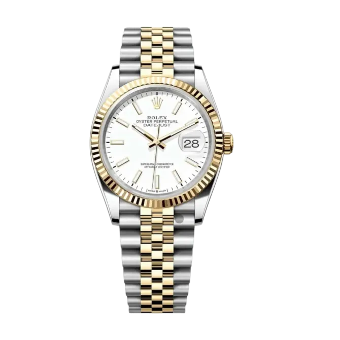 Datejust Oyster 31mm – White Dial with Yellow & White Gold