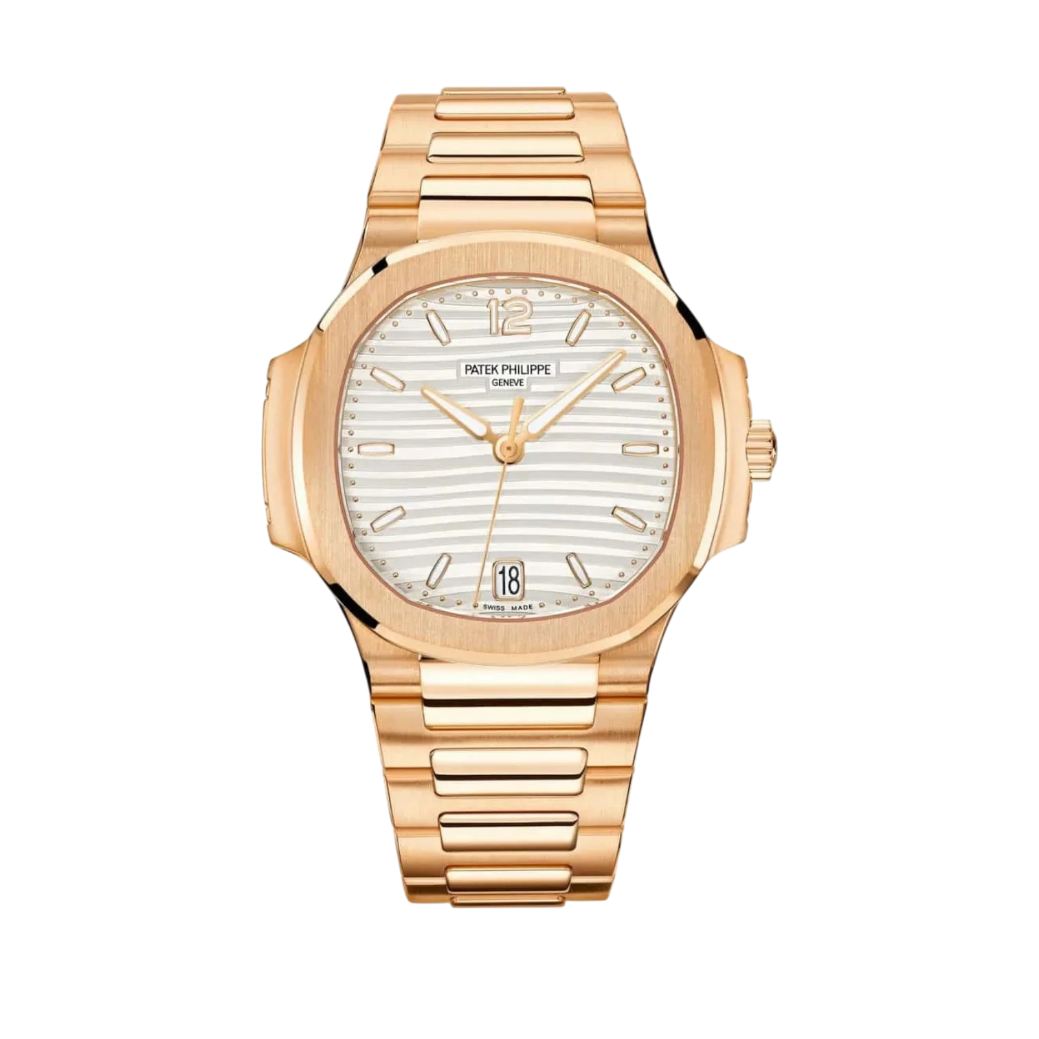 Nautilus Self-Winding Ladies Watch – 35.2mm Rose Gold, Steel, Zircon