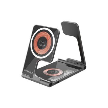AuraFold-Trio  Ultra-Slim Transparent Foldable 15W MagSafe compatible Wireless Charging Station