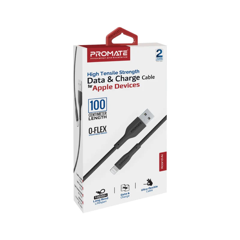 PROMATE XCord High Tensile Strength Data & Charge Cable for Apple Devices