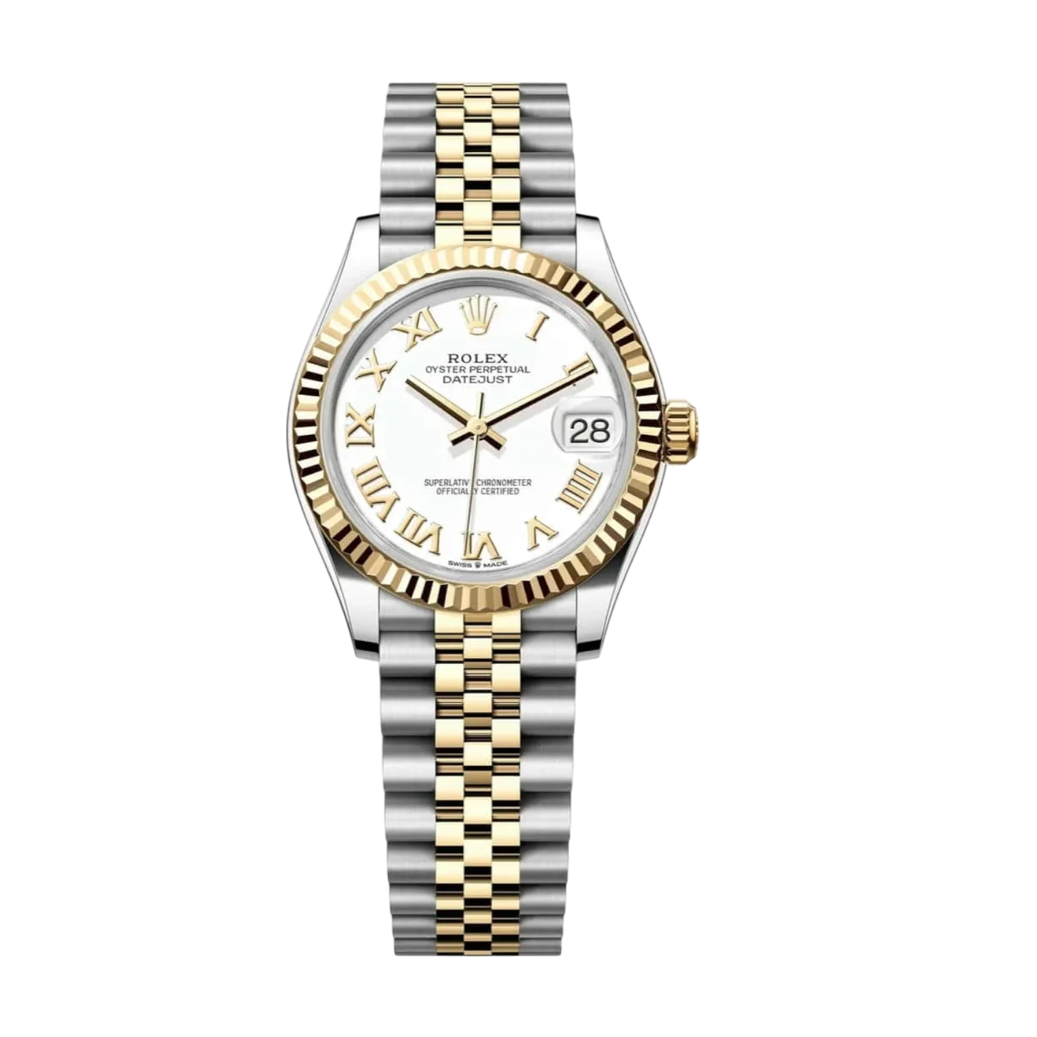 Datejust Oyster 31mm – White Dial with Yellow & White Gold