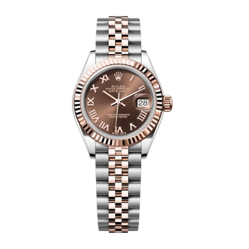 Lady-Datejust Oyster 28mm – Rose Gold, Chocolate Dial, Self-Winding Steel