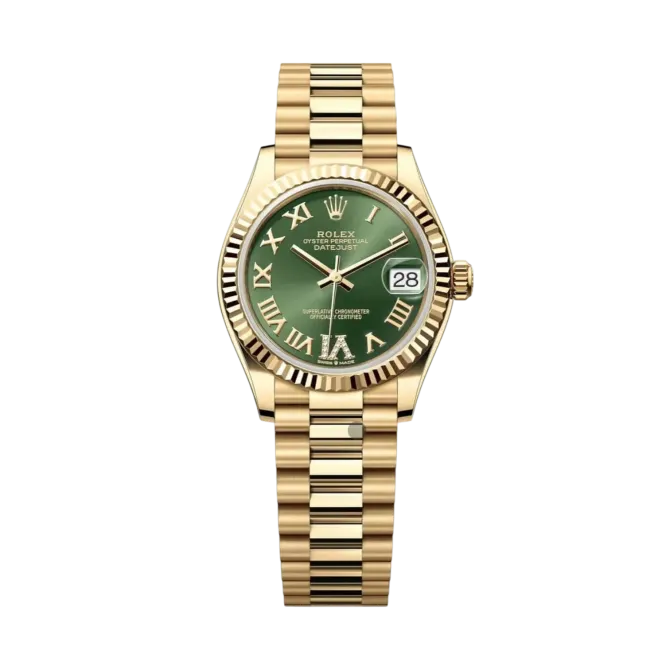 Datejust Oyster 31mm – Green Dial with Yellow Gold & Steel