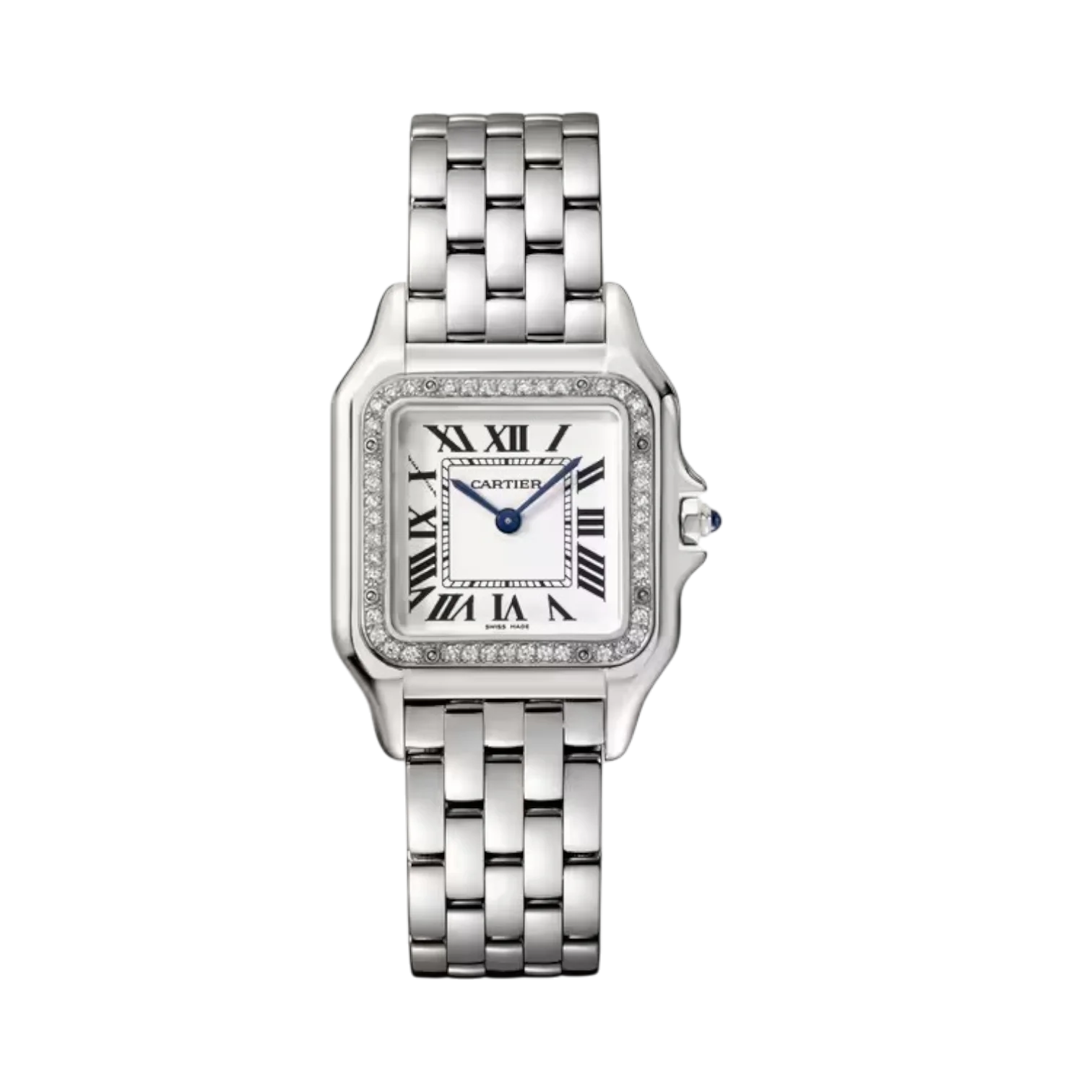 Panthère de Cartier Medium 29x37mm White Gold Zircon Quartz