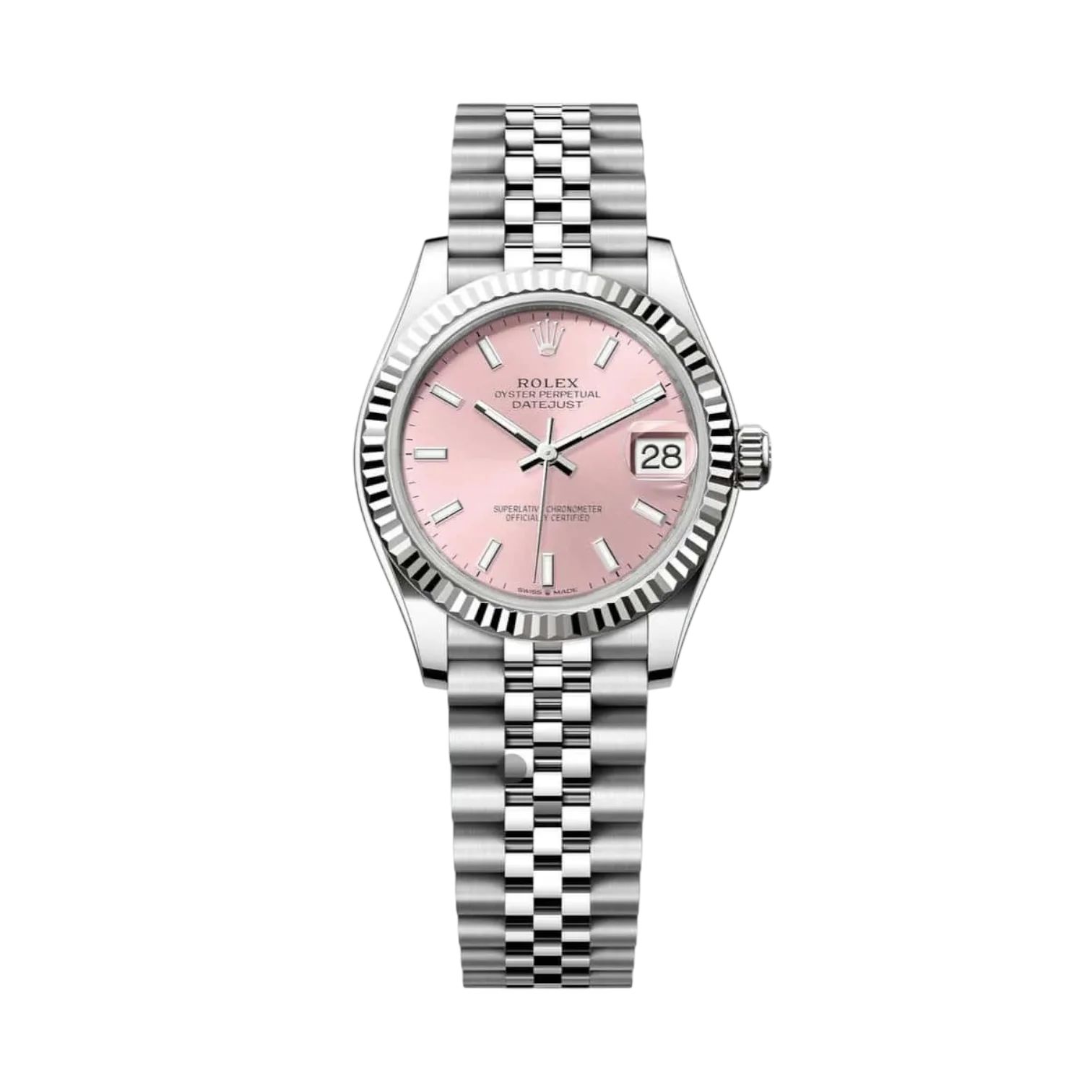 Datejust Oyster 31mm – Pink Dial with White Gold & Steel